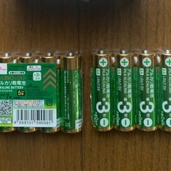 単3アルカリ電池10本ずつで