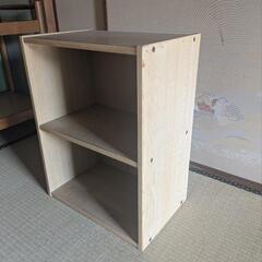木製2段収納棚の画像