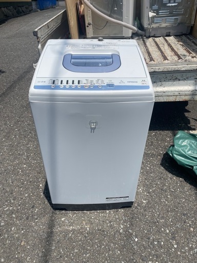 北九州市内配送無料　保証付き 日立　NW-T74-A　ヤマダ電機オリジナルモデル　全自動洗濯機　「白い約束」（洗濯7.0kg）　ブルー