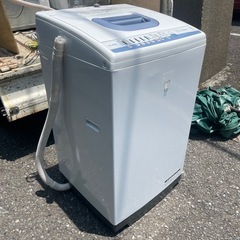 北九州市内配送無料　保証付き 日立　NW-T74-A　ヤマダ電機オリジナルモデル　全自動洗濯機　「白い約束」（洗濯7.0kg）　ブルーの画像