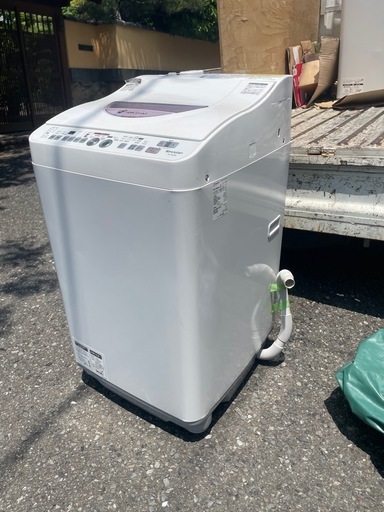 北九州市内配送無料　保証付き シャープ SHARP たて型洗濯乾燥機（6.0kg） ピンク系 ES-TG60L