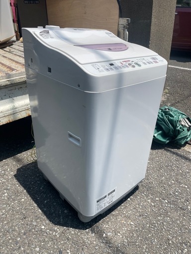 北九州市内配送無料　保証付き シャープ SHARP たて型洗濯乾燥機（6.0kg） ピンク系 ES-TG60L