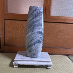 花瓶 大理石 台付