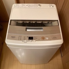 洗濯機  AQUA 4.5kg 美品の画像