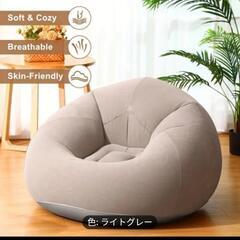 1pc ソフト＆コージー オレンジビーンバッグチェア - 通気性...