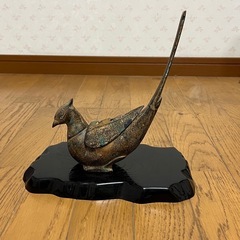 香炉 雉 キジ 鉄製 置物
