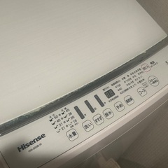 (ジャンク品) ハイセンス　全自動洗濯機［洗濯５．５ｋｇ／送風乾燥付き］　HW-G55B-W ホワイトの画像