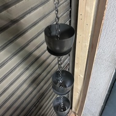 やかん　雨樋　おしゃれな　雨どい　レインチェーンの画像