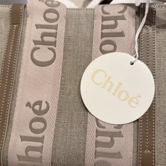 Chloé リネン製WOODYスモール　トートバッグの画像