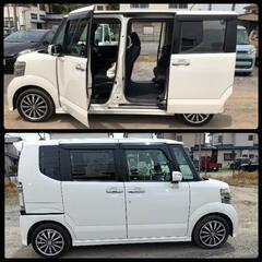 激安ホンダ N BOXカスタムターボ 車検2年 両側パワスラ パールホワイトの画像