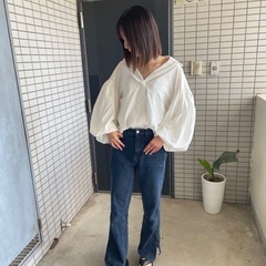⭕️白バルーンシャツ