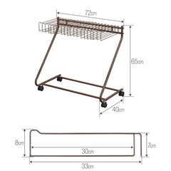 【6/3-6引取り限定】スラックスハンガー（キャスター付き・20本掛け）の画像