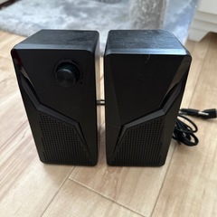 ブラック PCスピーカー USB電源 3.5mmジャック