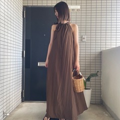 ⭕️新品 茶色🤎ワンピース