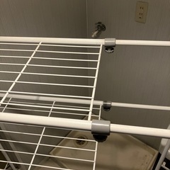 洗濯上収納ラックランドリーラックの画像