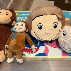 おさるのジョージ ぬいぐるみ クッション
