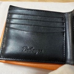 財布 メンズ 黒 レザー 二つ折り財布 ミニウォレット 無地 父の日の画像