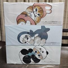 保湿ティッシュペーパー 200組3箱 鼻セレブティッシュ mofusand（モフサンド）コラボパッケージ 王子ネピアの画像