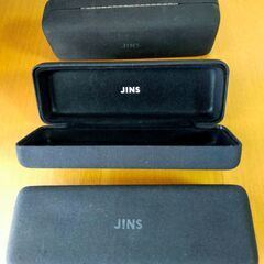 JINS 眼鏡ケース 黒 ３ケセット