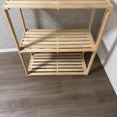 【最終価格】ニトリ 木製ラック 2段 幅82×奥行40×高さ92...