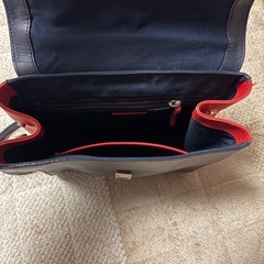 ポールスミスPaul Smith バイカラー 2way レザーリュック (あか