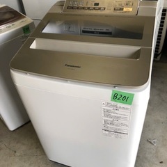 NO B201 🌈福岡市内配送設置無料✨🌈パナソニック 8kg 全自動洗濯機 乾燥2㎏ シャンパン NA-FA80H3-Nの画像