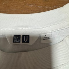 UNIQLO U ホワイト Tシャツ L メンズ　ユニクロ　半袖　エアリズムの画像