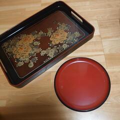 高級漆器　日本の美　レトロ　お盆セット　配膳トレー　希少の画像