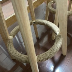 ①引取限定）　カウンターテーブル＋チェアセットの画像