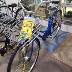 J9519　塩野自転車　シティサイクル　FAT CAT　ブルー　...