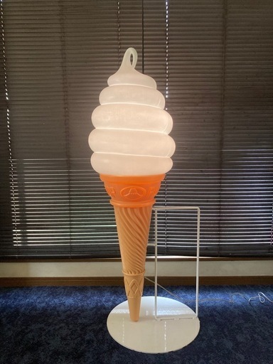 大きい ソフトクリーム 看板 置物 キッチンカー アイスクリーム ジェラート クレープ 電飾  照明