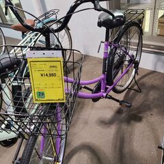 J9521　シティサイクル　Leeds　パープル　26インチ　ダ...