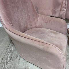 Francfranc風 ベロア ピンク 座椅子の画像