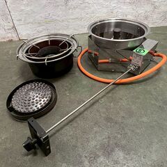 【SHINPO】 シンポ ガスコンロ こんろ機能付焼物器 焼肉 テーブルロースター埋込用 LPガス用 1LXC1C1L ⑤ 鍋対応 N0866の画像