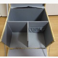 ★クロコ調 メイク ボックス 2段 化粧品 収納 ケース ベージュ 可愛い 収納ケース メイク道具 化粧小物の画像