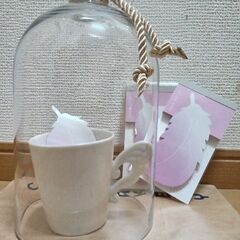 ガラスドーム&マグカップメモパッド付き