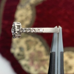 Pt900 プラチナ900 ダイヤモンドリング　3.3g 約9号の画像