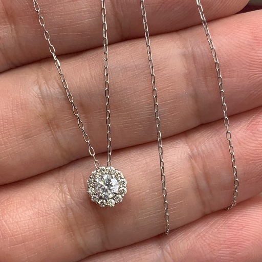 ダイヤモンド　ネックレス　pt850 pt950 2.1g