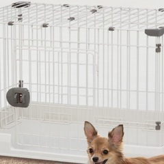 「猫用1段ケージ コンパクト キャスター付き 美品」