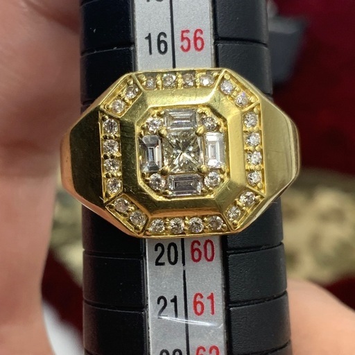 K18 ダイヤモンド　リング　約18号　 0.71ct 11.5g