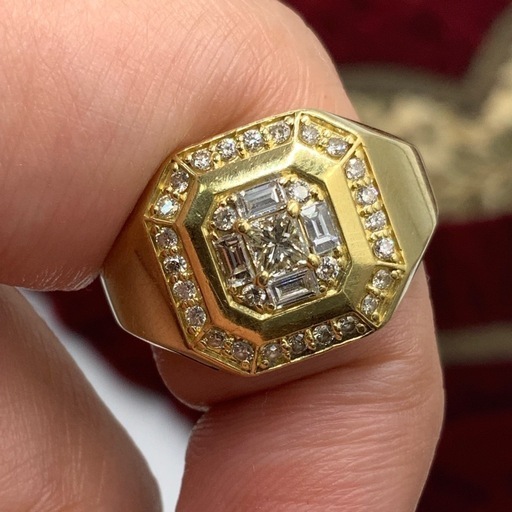 K18 ダイヤモンド　リング　約18号　 0.71ct 11.5g