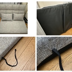 3way ソファベッド 幅100cm ハイバック リクライニング...
