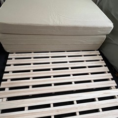 新品✨折りたたみすのこ、高反発三つ折りマットレスセット