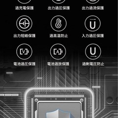 【新品未使用】① モバイルバッテリー 大容量 40000mAh 空調服 バッテリーセット 空調作業服 22.5W 急速充電 バッテリー 急速充電器 3つUSB出力ポート LCD残量表示 スマホ充電器 軽量 iphone 地震/災害/旅行/出張/緊急用などの必携品 防災グッズ (ブラック) の画像