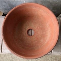 テラコッタ　植木鉢 37㌢　丸型12号 　浅型 素焼き鉢