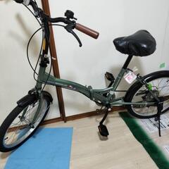 ギヤー付折りたたみ自転車の画像