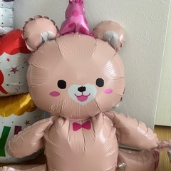 バースデイバルーンセット★ケーキ★くまちゃん★お誕生日飾りの画像