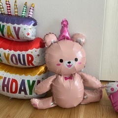 バースデイバルーンセット★ケーキ★くまちゃん★お誕生日飾り