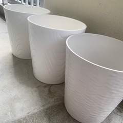 🪴💐オシャレな白い植木鉢プラスチック製セット💐🪴