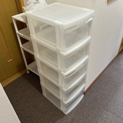 ５段 チェスト プラスチック ホワイト